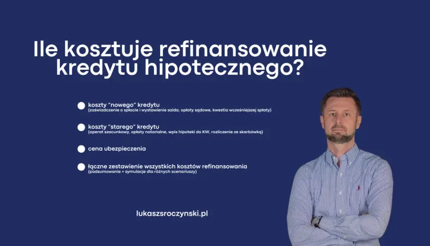 Refinansowanie kredytu hipotecznego: koszty nowego i starego kredytu, ubezpieczenia i podsumowanie. Poznaj szczegóły na lukaszsroczynski.pl.