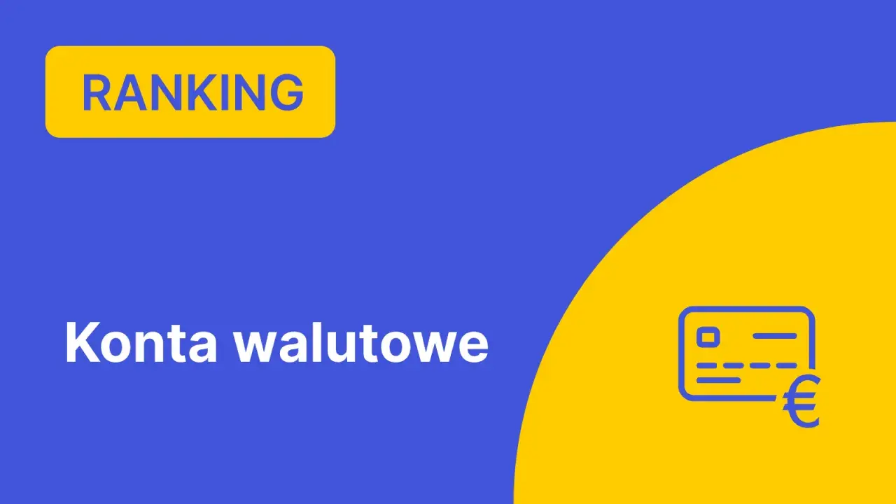 Niebieski baner z napisem "RANKING" i ikoną karty płatniczej z symbolem euro.