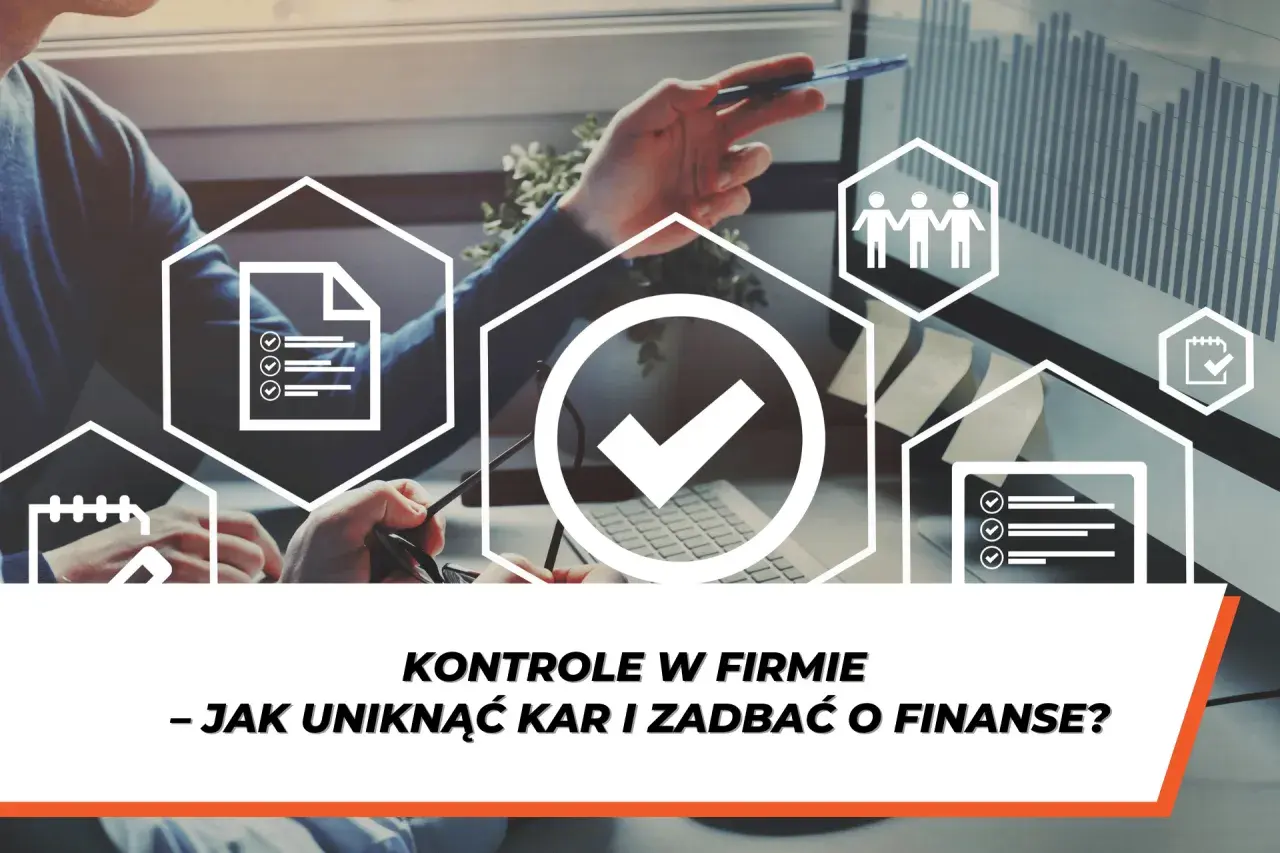 Dłoń wskazująca na ekran komputera z ikonami kontroli i wykresami.